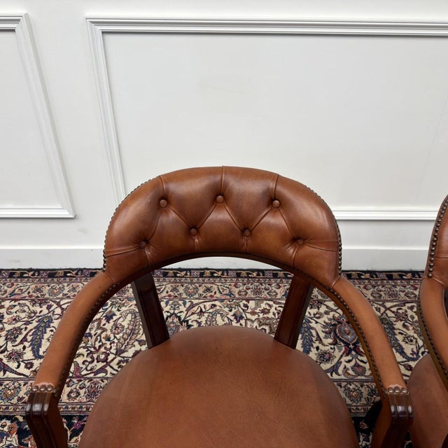 English Desk Chairs, Set of 2 For Sale - Image 6 of 10