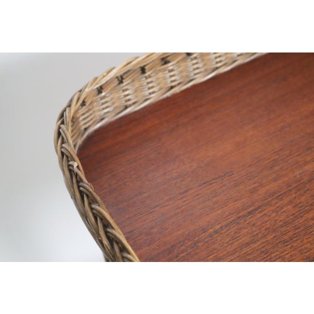 Boho Serving Trolley in Teak, Bamboo and Rattan, 1950s For Sale - Image 6 of 17