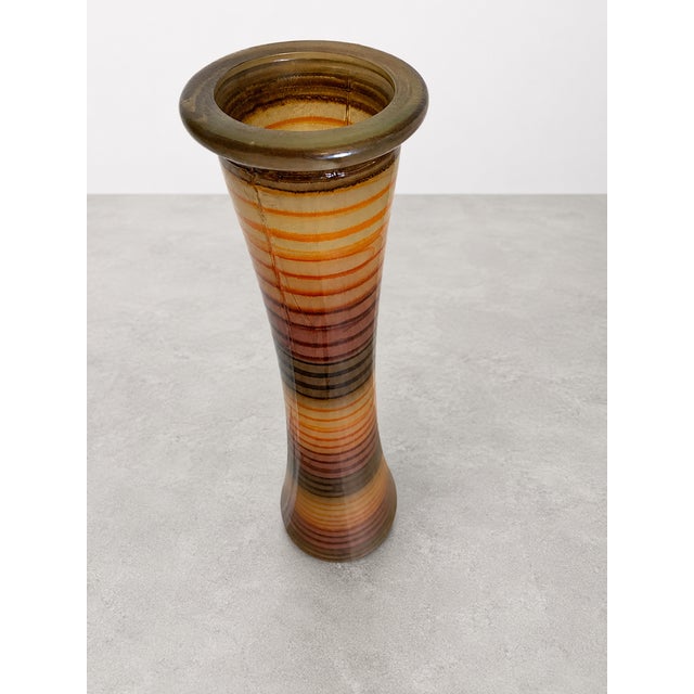 Spanish Vintage Mid-Century Spanish Multi Stripe Vase For Sale - Image 3 of 8