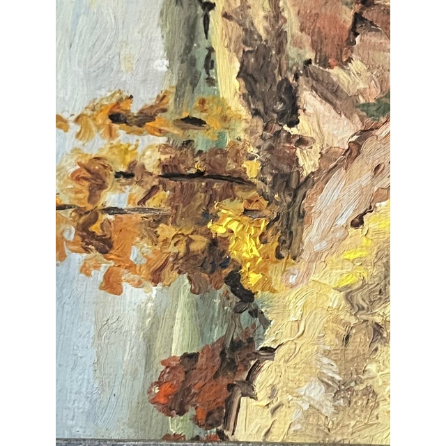 Wood Pair of Vintage Framed Oil Paintings For Sale - Image 7 of 7