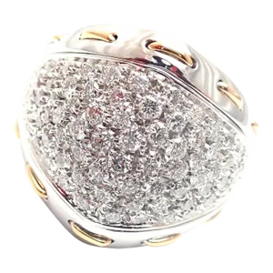 Damiani 18k White Gold 1.36ct Diamond Cocktail Ring, Size 7