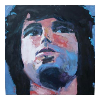 Contemporary Pop Art Portrait (24″×24″, Original Oil on Canvas) For Sale