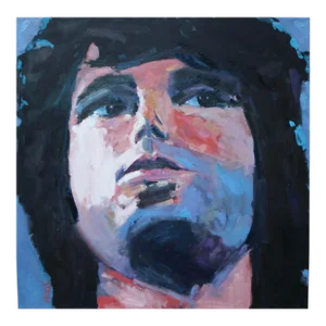 Contemporary Pop Art Portrait (24″×24″, Original Oil on Canvas)