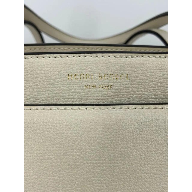 Henri Bendel Cream West 57th Floral Applique Tote For Sale - Image 10 of 11