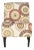 Multi Print Medallion Armless Club Chair For Sale