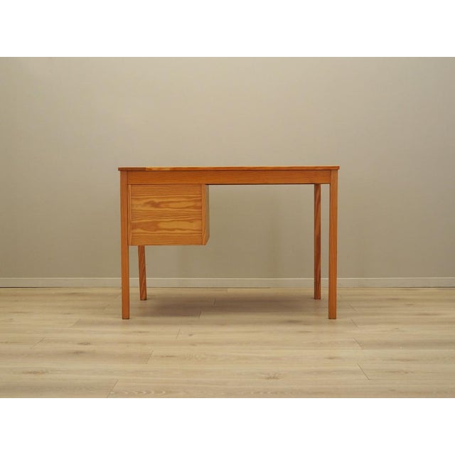 Wood Danish Pine Desk, 1970s For Sale - Image 7 of 17