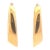 Late 20th Century Pair of 14k Gold Electroformed Angled Hoop Earrings For Sale