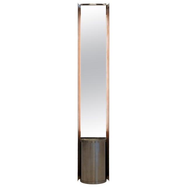 Silver Osvaldo Borsani Illuminated Mirror For Sale - Image 8 of 8