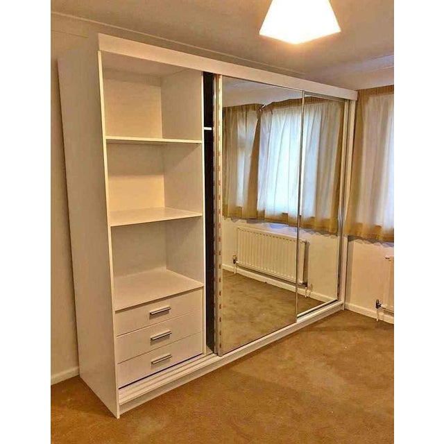 Not Yet Made - Made To Order Modern Sliding Door Wardrobe Armoire With Shelving & Drawers – 250 Cm For Sale - Image 5 of 14