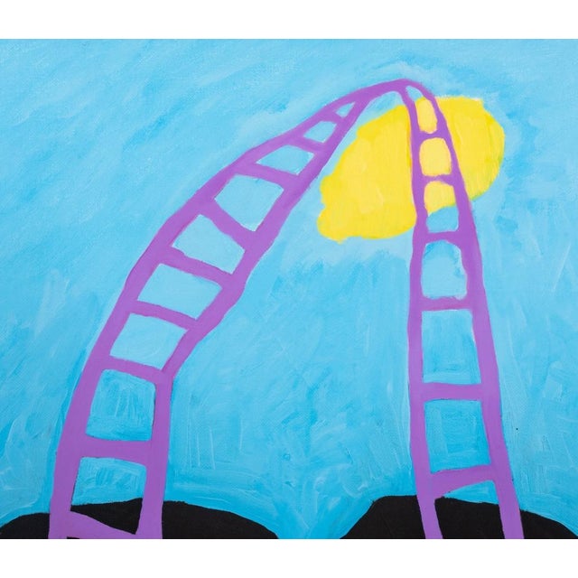 Capobianco Surrealist Ladder Composition Acrylic For Sale - Image 4 of 5
