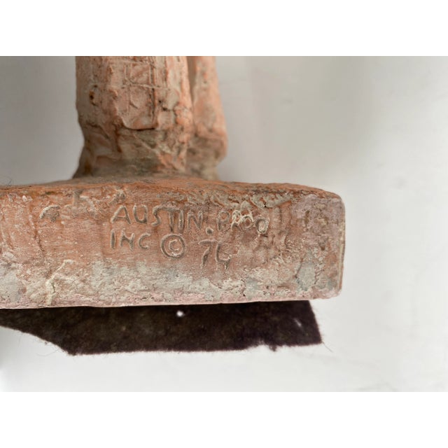 1970s Gatsby Guy Austin Productions Plaster Sculpture Statue by Klara Sever For Sale - Image 10 of 11