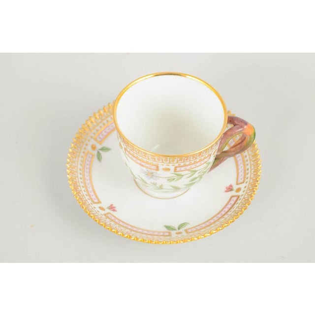 Royal copenhagen flora danica demitasse cup with saucer, 1960s elegant demitasse cup with matching saucer from the iconic...