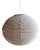 Japanese-Style Round Pink Rattan and Natural Linen Pendant Light For Sale
