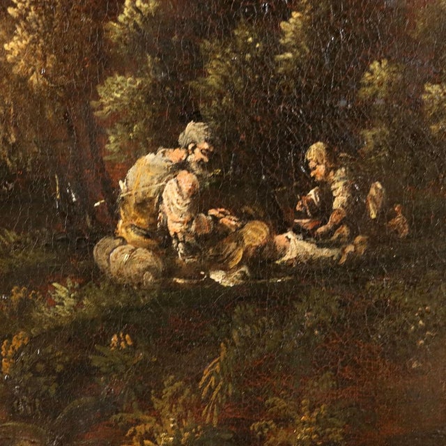 After A. Peruzzini, Landscape, Oil on Canvas, 1700, Framed For Sale - Image 3 of 11