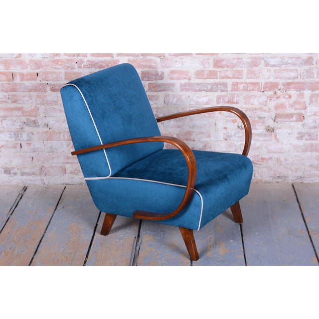 Art Deco Armchairs attributed to J. Halabala for Up Závody, Czech, 1940s, Set of 2 For Sale - Image 13 of 18