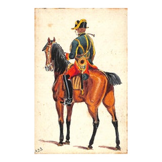 Calvary Officer C1867 Watercolor For Sale
