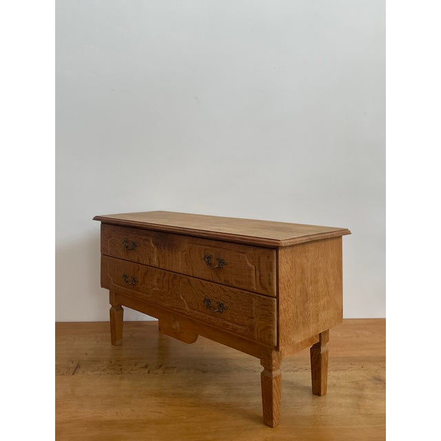 Brown Henning Kjaernulf Style Oak Low Chest C. 1970s For Sale - Image 8 of 18