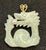 Late 20th Century 14k Gold Pendant of Carved Light Green Jade Dragon With Pearl For Sale - Image 5 of 8