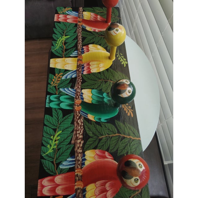 Folk Art Caribbean Parrot Wall Art For Sale - Image 3 of 18