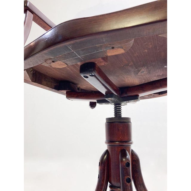 Bentwood Office Chair attributed to Otto Wagner for Thonet, 1930s For Sale - Image 10 of 17