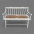 Farmhouse Vintage Folk Art Spindle Back Rush Seat Bench Settee For Sale - Image 3 of 12