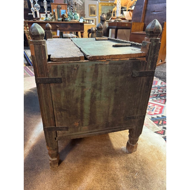 19th Century Nomadic Afghani Wedding Chest- Heavily Carved For Sale - Image 15 of 17
