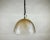 Vintage Mid-Century German Pendant Lamp with Brass & Textured Ombre Glass Shade from Peil Putzler, 1960s For Sale - Image 3 of 8