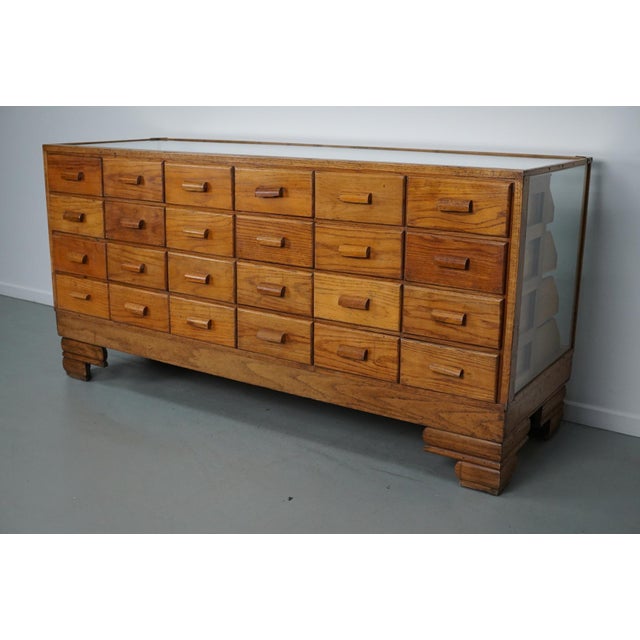 Antique British Oak Haberdashery Cabinet, 1930s For Sale - Image 6 of 18