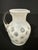 Mid-Century Modern Hand-Blown Frosted Art Glass Pitcher With Polka Dot Pattern VNTG For Sale - Image 3 of 12