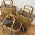 Mid 20th Century Mid 20th Century Woven Rattan Tote Handled Baskets, Sold Per For Sale - Image 5 of 12