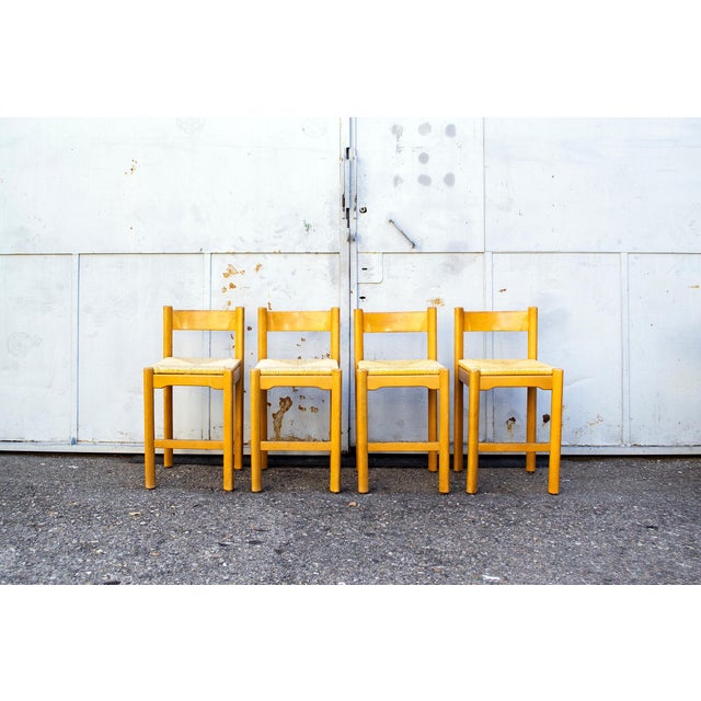 Straw Stools by Charlotte Perriand, 1970, Set of 4 For Sale - Image 13 of 14