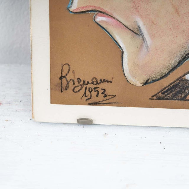 Original Caricature Drawing from 1953 by Bignami