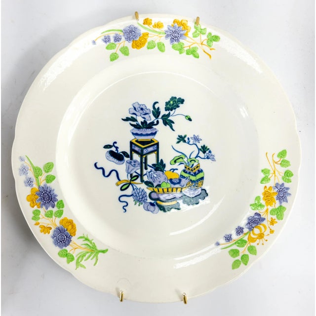 Chinoiserie 19th Century Pair of Decorative Chinoiserie Transferware Plates by Copeland Spode For Sale - Image 3 of 10