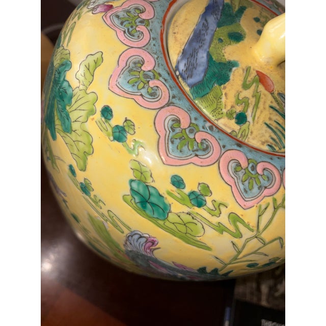 The Story: A striking and substantial statement piece, this vintage Chinese ginger jar stands an impressive 14 inches...