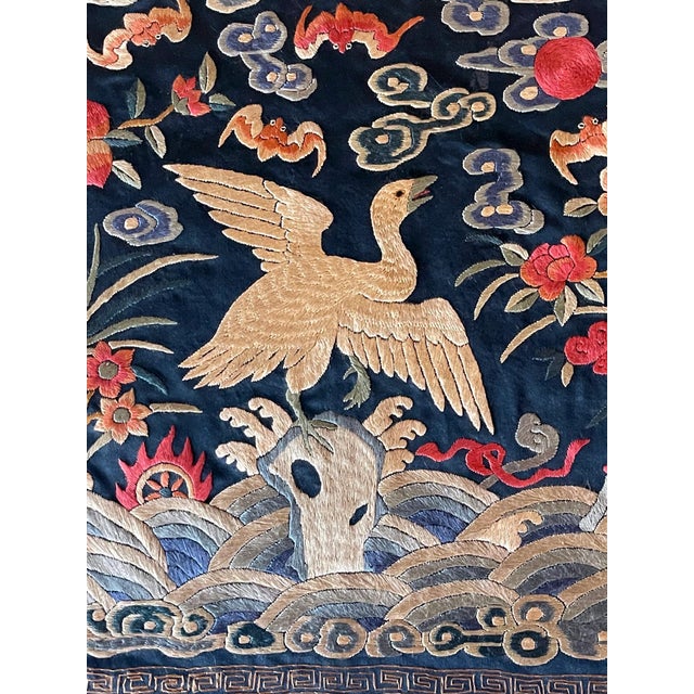 Pair Chinese Embroidered Fourth Rank Badges Qing Dynasty For Sale In Atlanta - Image 6 of 18