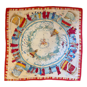 Hermes Prières Au Vent 1996 Rybaltchenko Dimitri Silk Scarf