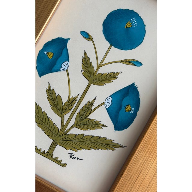 This beautiful blue floral motif painting draws inspiration from the iconic designs of Jaipur, India, seen gracing the...