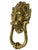 Antique English Brass Lion Head Door Knocker For Sale - Image 4 of 10