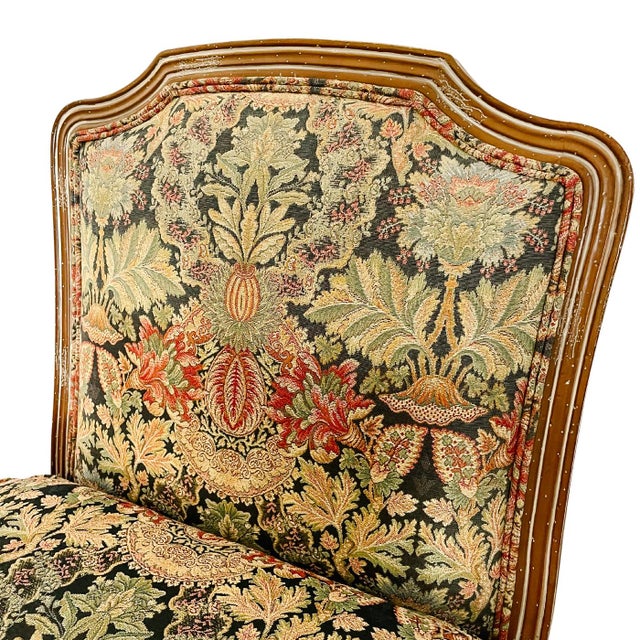 Late 20th Century Louis XV Style Upholstered Oversized Slipper Chairs by Wesley Hall - a Pair For Sale - Image 10 of 12