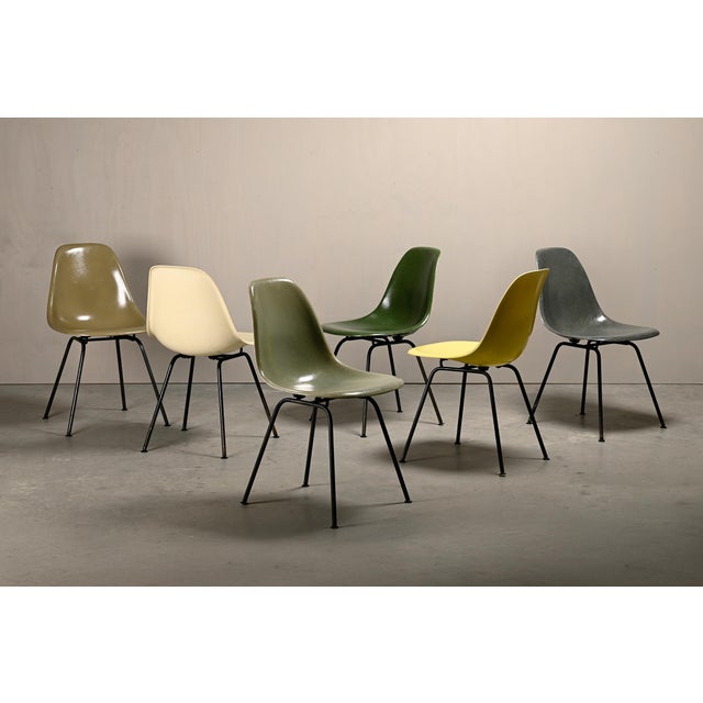 Mid-Century Modern DSX Side Chairs by Charles and Ray Eames for Herman Miller, 1960s, Set of 6 For Sale - Image 3 of 18
