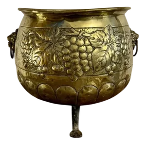Antique Victorian Brass Jardiniere, 1860