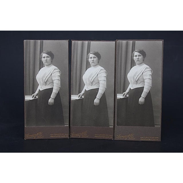 Black Antique Carte De Visite CDV Photographs of a Woman For Sale - Image 8 of 8