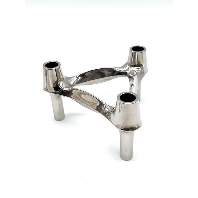 Modular Candleholders in Chrome-Plated Metal, Germany, 1960s, Set of 8 For Sale - Image 9 of 14