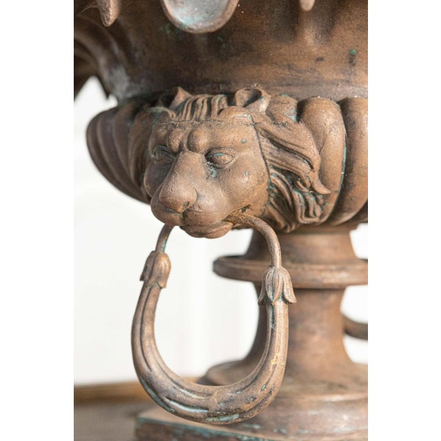 Pair of 19th Century French Cast Iron Urns For Sale - Image 9 of 9