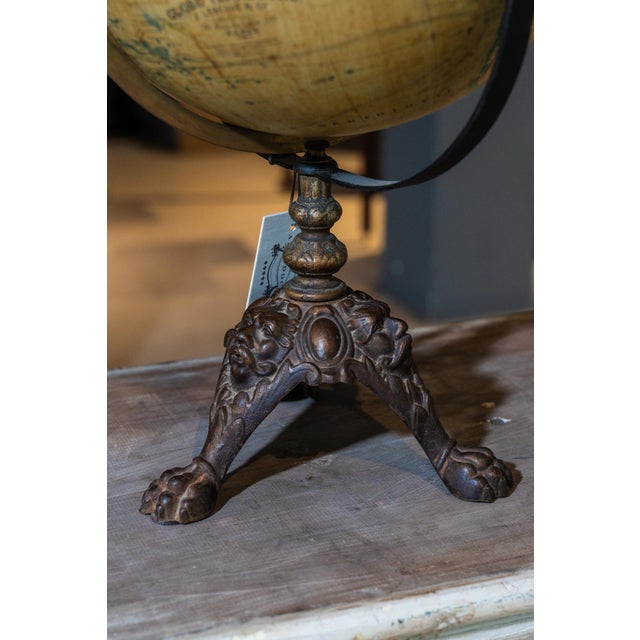 World Map Globe from J. Lebegue, 1890s For Sale - Image 5 of 9