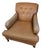 Late 20th Century St. Timothy Tufted Tan Leather Library Lounge Chair For Sale