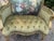 Wood 1960s Artisan Louis XVI Gold Beech Green Velvet Settee-1 Pc For Sale - Image 7 of 12