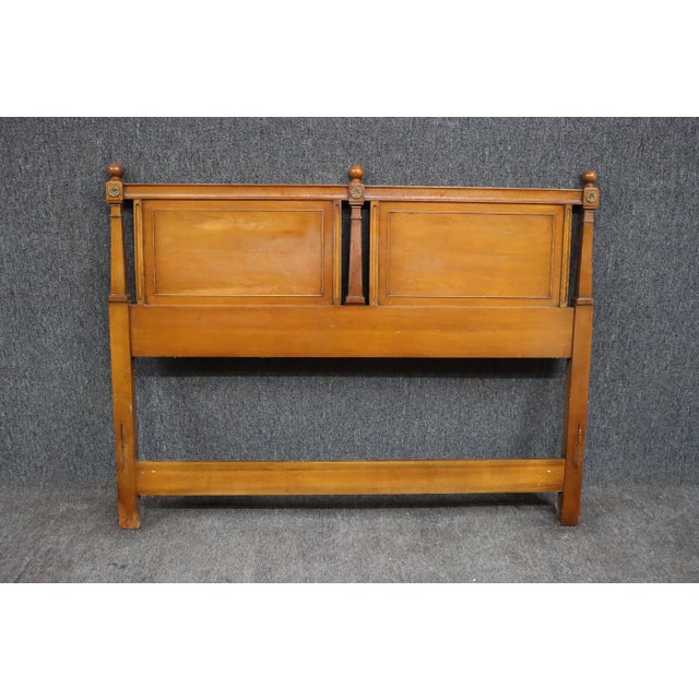 Mid 20th Century Regency Fruitwood Headboard Full Size For Sale - Image 5 of 5