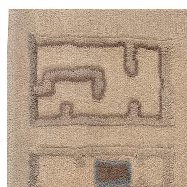 Textile Modern Custom Art Deco High-Low Hand Knotted Rug by Doris Leslie Blau For Sale - Image 7 of 7