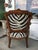 French Zebra Accent Arm Chair For Sale - Image 4 of 12